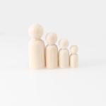 Craft 100Pcs Wooden Peg Dolls Blank ISO9001 Painting