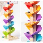 Montessori Baby Wooden Petal Tree Building Blocks Toy Children's Rainbow Ball
