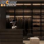 Modern Design Wooden Bedroom Furniture with Glass Door and Cupboards Walk-in