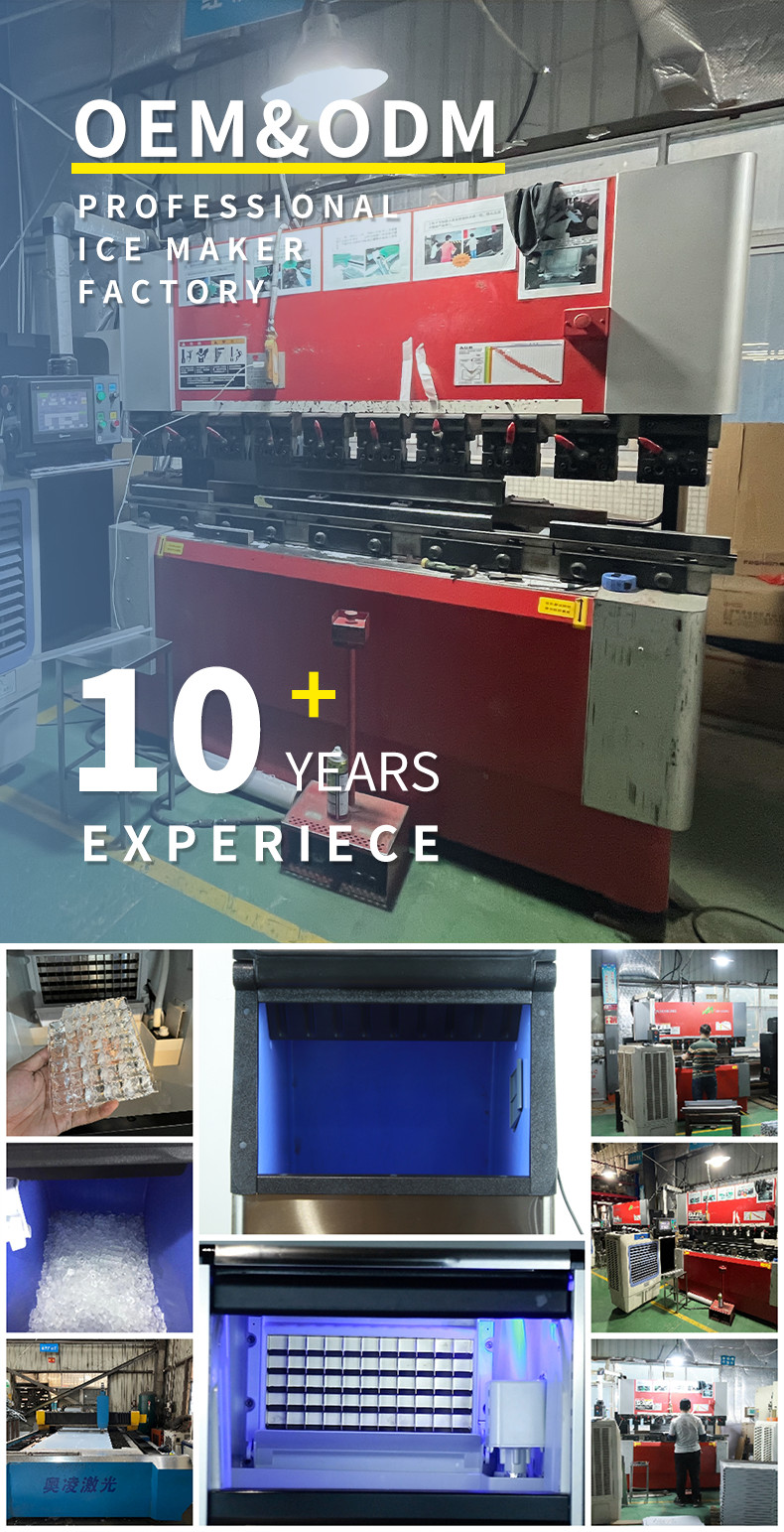 200kg Crescent Ice Machine Drinking Bar Coffee Ice Maker Air Cooling