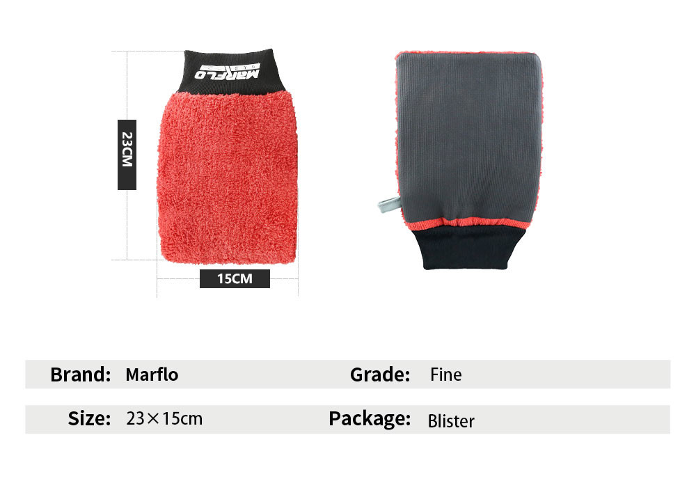 Red Microfiber Detailing Clay Mitt Clay Mitts For Cars With Pp Box Package