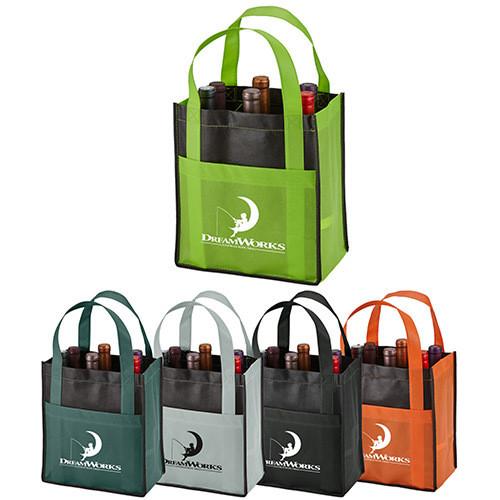 Buy cheap Custom Non Woven Shopping Bags & Totes,Non woven wine bags, wine bottle carrier bags from wholesalers