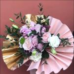 64X34X0.36 cm Well Handfeel Double-sided Plastic Flower Wrapping Paper with Gold