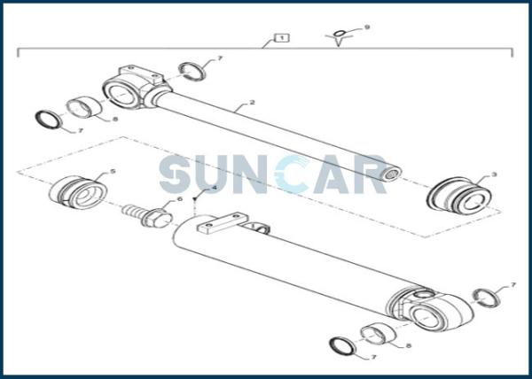 Buy cheap 87434291 Tilt Cylinder Seal Repair Kits for Loader CNH 521D 521G from wholesalers