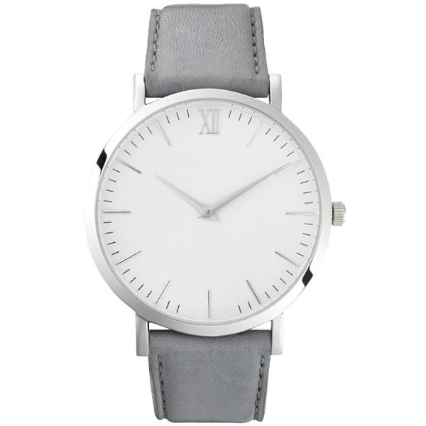Buy cheap Light grey leather strap sapphire crystal japan movt wrist watch for men from wholesalers
