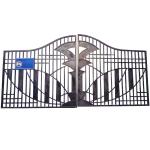 Commercial Forged Wrought Iron Gate For Backyard Q235 Steel Customized