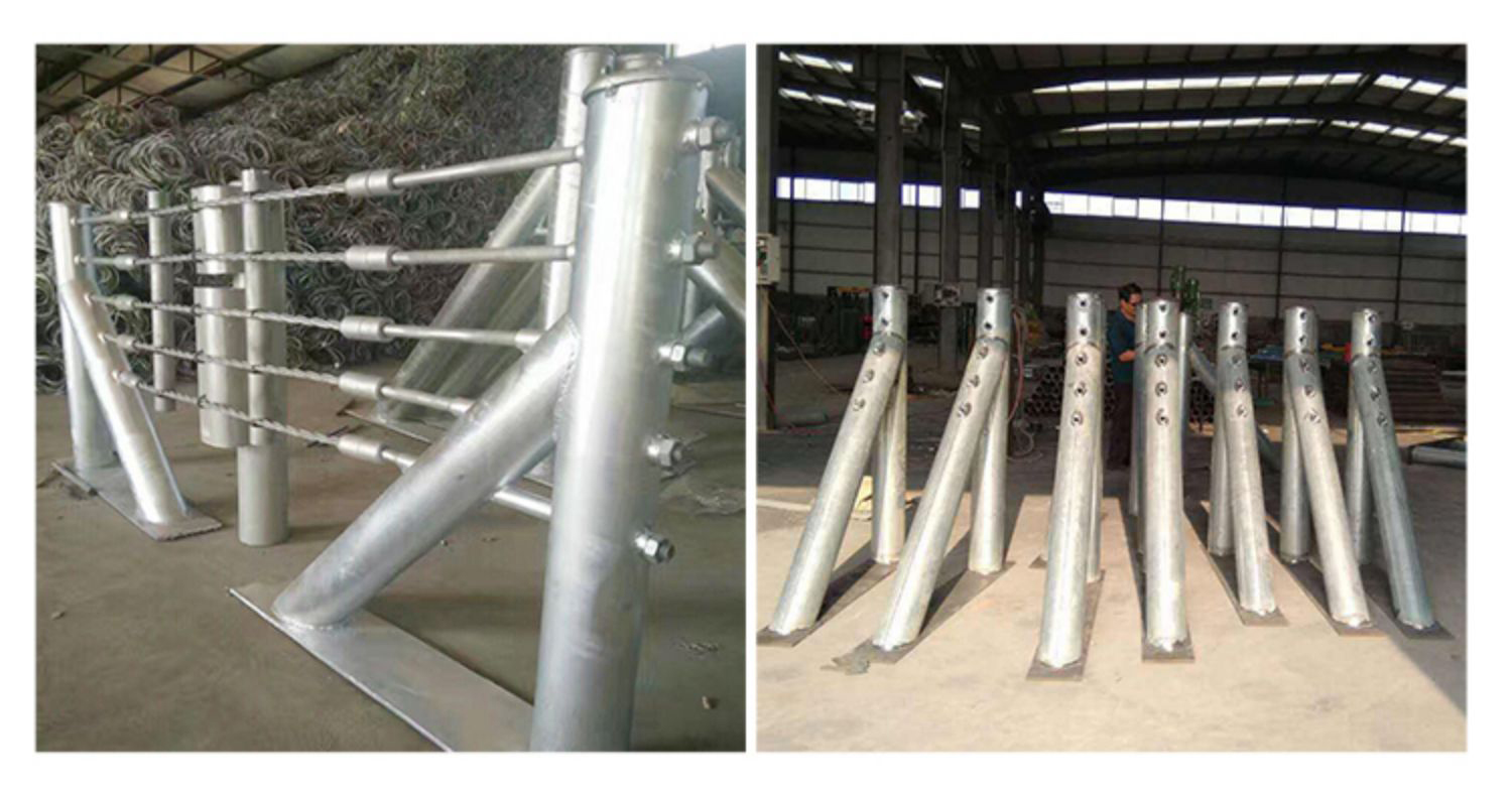 Wire Rope Barrier Fences Safety Road Barriers Galvanized Powder Coated
