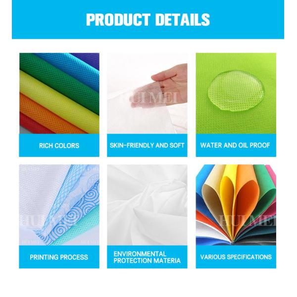 Biodegradable Polypropylene Non Woven Fabric Roll Nonwoven Tablecloth Roll Material