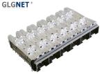 Low Emission 6 Ports SFP Cage Connector Elastomeric Gasket Press Fit Mounting