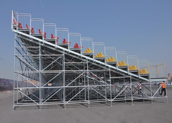 Demountable Portable Seating Stands / Aluminum Stadium Bleachers For Golf