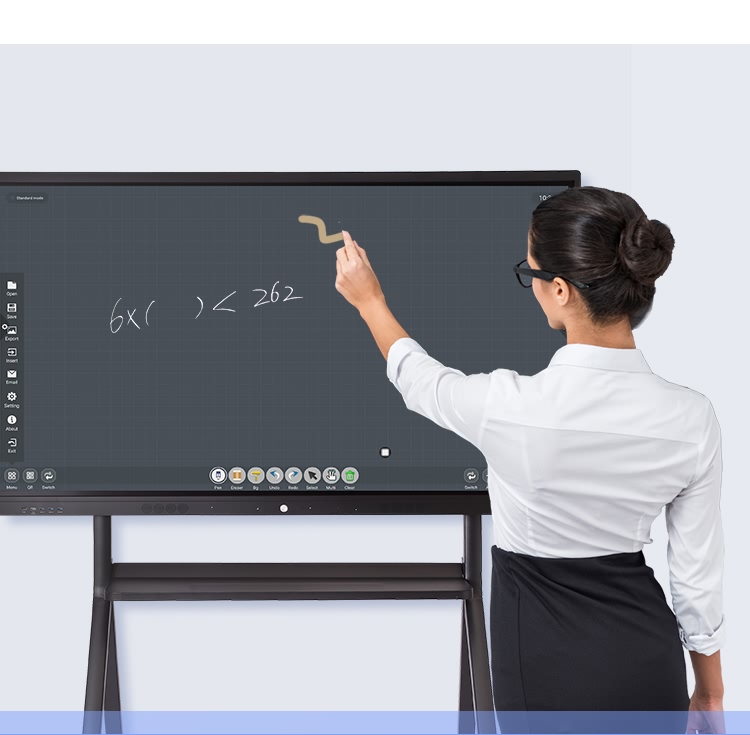 75Inch Interactive Digital Whiteboard For Online Teaching 350cd/M2