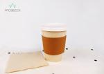 Buy cheap Single Wall / Double Wall Compostable Paper Cups With Cup Sleeves / Cup Lids from wholesalers