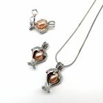 Pearl Cage Locket Findings Cage Pendant For Oyster Pearl Girl Women Gits