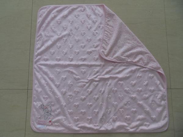 Buy cheap baby girl newborn embroidered soft short velvet minnie heart shawl blanket from wholesalers