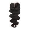 Buy cheap Middle Part Human Hair Lace Closure With Baby Hair 4x4 Natural Color Body Wave from wholesalers