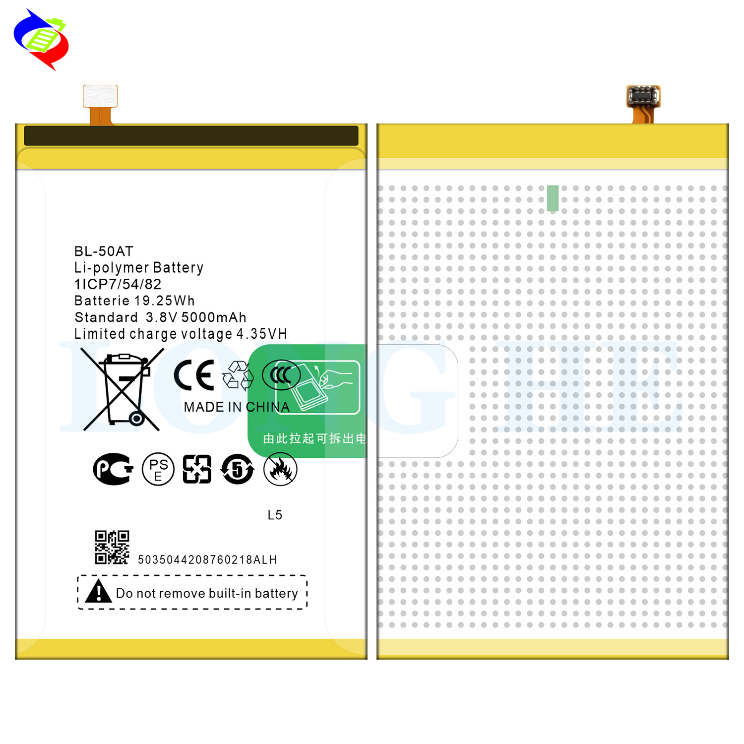BL-50AT Lithium Rechargeable Batteries for Tecno L5 Mobile Phone 3.8V 5000mAh