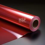 36 μM Translucent Red PET Release Film Available In Both Thermal Or Uv Cure For