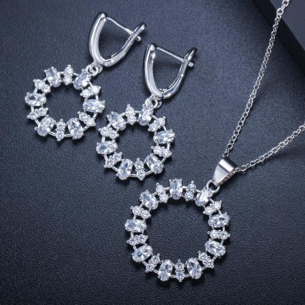 CZ Earrings for Women Crystal Nacklace Jewelry Female Accessories Jewelry