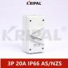 Buy cheap KRIPAL 3Pole 20A Waterproof Isolator Switch UKF IP66 Australian standard from wholesalers