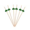 Buy cheap Custom Disposable Bamboo Cocktail Garnish Picks Flower Shaped 15cm from wholesalers