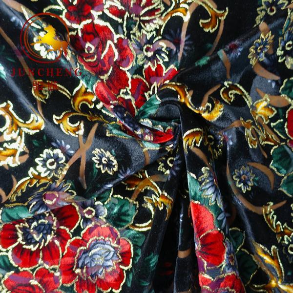 Buy cheap 2018 hot sale burnout printed KS silk velvet fabric for dresses from wholesalers