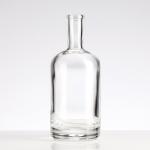 750ml Clear Glass Cylindrical Vodka Wine Bottle with Cork Made by Chinese Liquor