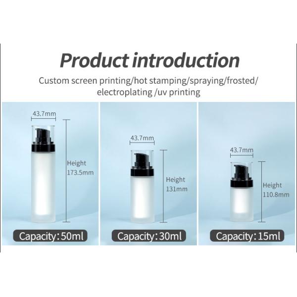 Skincare Cream Pump Bottle Transparent Round PET Bottles With Cap