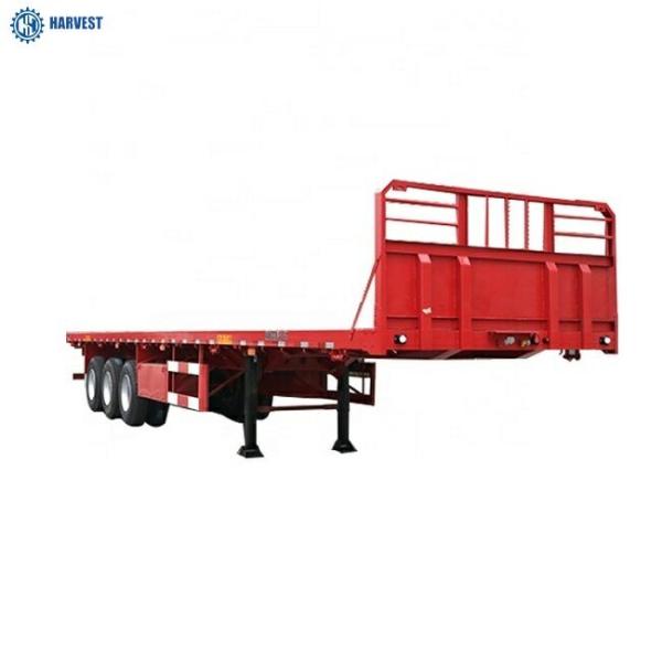 Buy cheap Landing Gear 28 Ton 3 Axles 40ft Flatbed Heavy Duty Semi Trailer With Front Board from wholesalers