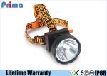 Buy cheap Waterproof IP68 Rechargeable LED Miner Headlamp , 8W Coal Miners Headlamp from wholesalers