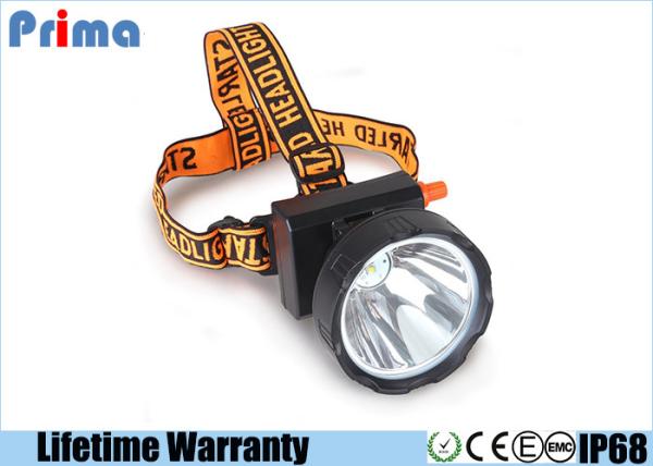 Buy cheap Waterproof IP68 Rechargeable LED Miner Headlamp , 8W Coal Miners Headlamp from wholesalers