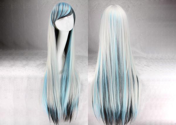 Buy cheap 100cm Long Multi Colored Hair Wigs , Silky Straight Wave Colored Synthetic Wigs from wholesalers