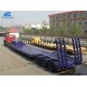 Buy cheap 3 Line 6 Axles Truck Trailer Low Bed , Low Bed Lorry Loading 100 Tons from wholesalers