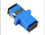 SC / UPC SM SX Fiber Optic Adapters Blue Color Single Mode Simplex Duplex