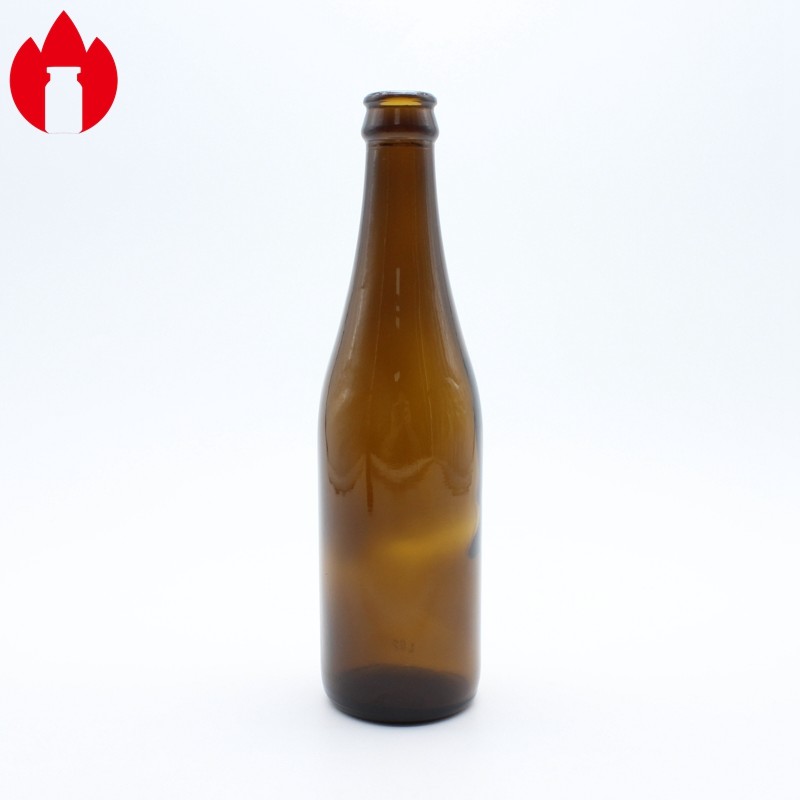 Amber Soda Lime Glass Beer Bottle 330ml Amber Color
