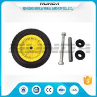 Buy cheap Yellow Color Inflatable Caster Wheels Plastic Bush Bearing Stright Vales 6PR product