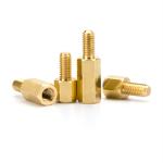 Male Brass Spacer Studs With Metric Thread Internal External Knurled Standoff