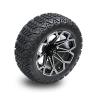 Buy cheap Golf Cart 22 inch All Terrian Tire and 14 inch Machined Black Aluminum Wheel from wholesalers