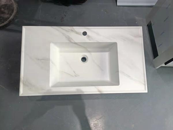 Buy cheap Calaeatta Artificial Stone Wash Sink White Marble Grain Non Porous from wholesalers