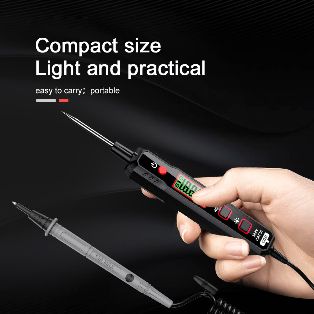 HT86B Digital Multimeter 12-300V AC DC Digital Voltage Detector Electrician Tools Pen Shaped Multimeter Voltmeter