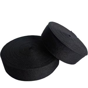 Buy cheap Polyester Plain Webbing Strap 1 Inch Black Soft Thin Tape from wholesalers