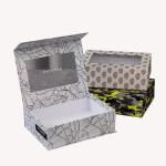 Custom Magnetic Book Shape Box Perfume Bottle Packing Paper Gift Box with PVC
