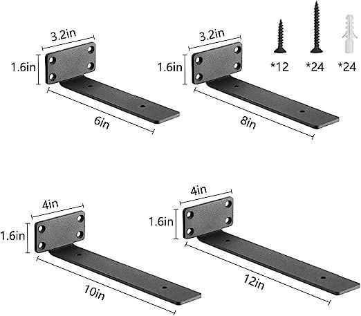 Buy cheap Powder Coated L Shape Shelf Bracket Hidden Steel Brackets for Shelves 0.2Inch Thick from wholesalers