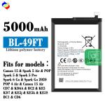 BL-49FT 3.85V 5000mAh Mobile Phone Battery for Tecno Spark 5 Lithium Rechargeabl