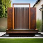 Artificial Rusty Corten Steel Fountain For Home Decoration