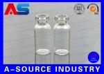 Tubular Miniature Glass Bottles Blue Amber Glass Bottles With Secure Rubber Lids