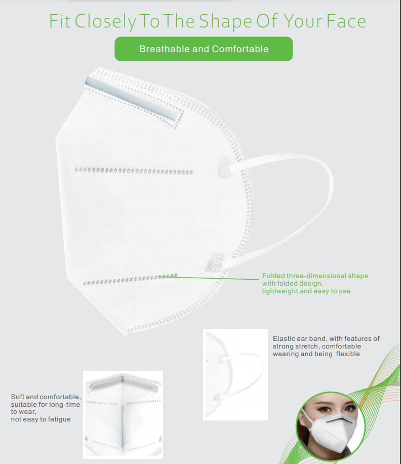 Civil Dustproof KN95 Protective Mask 4 Ply GB2626- YXF006