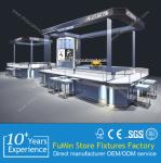 Customized unique glass wall jewelry display showcase for mall