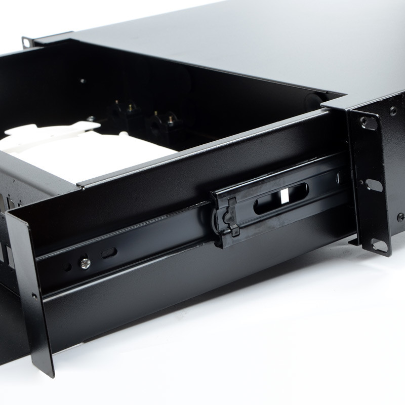 2U 19'' Fiber Optic Termination Panel 48 Port Rackmount Sliding With SC/APC Connector
