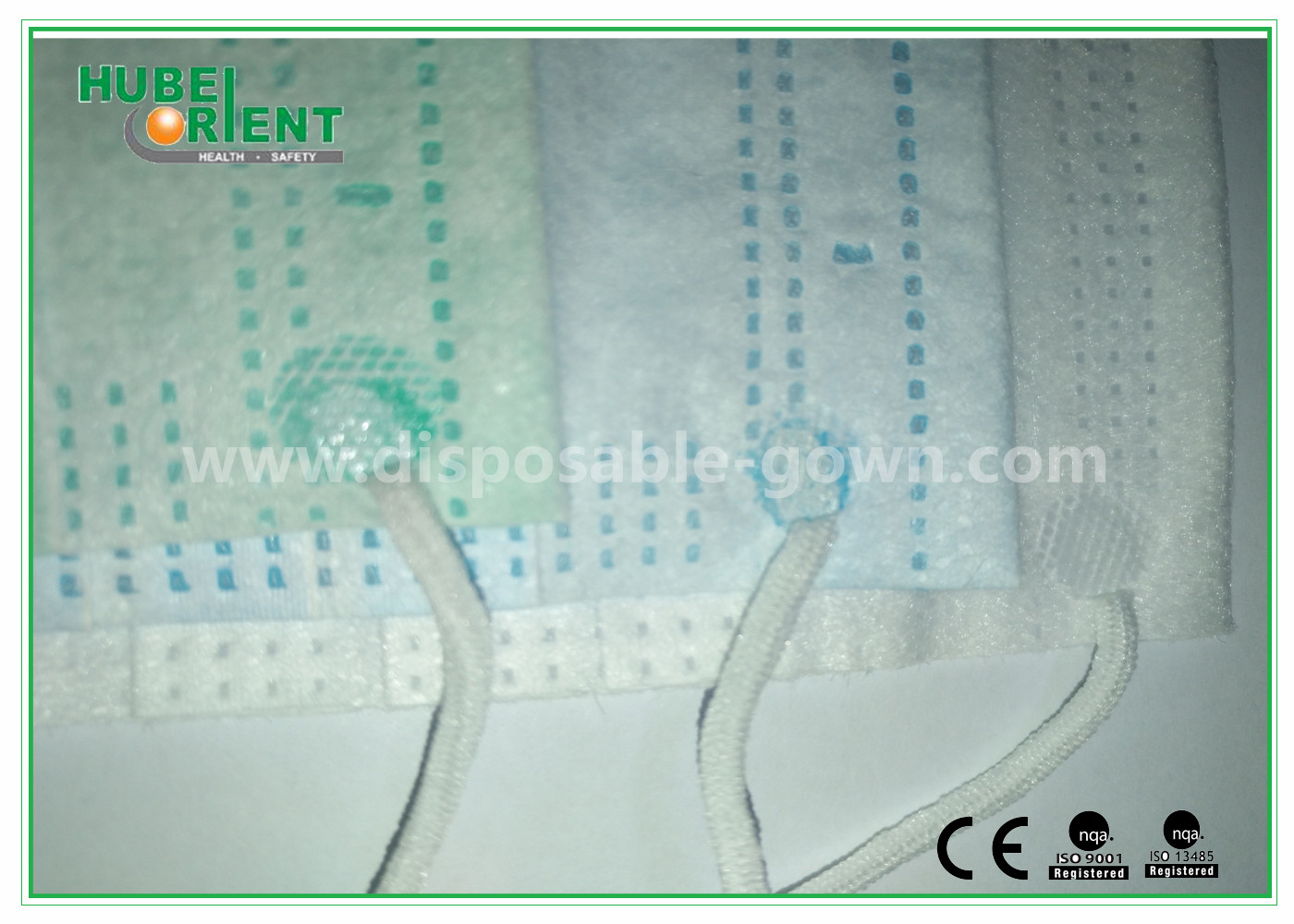 3 Ply Double Elastic Earloop Disposable Folding Flat Face Mask