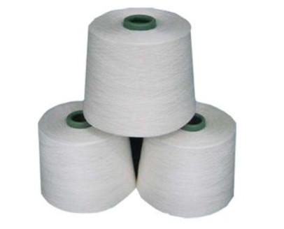Buy cheap 30 / 1 High Tenacity Spun Polyester Knitting Yarn Raw White 100% Virgin Polyester from wholesalers